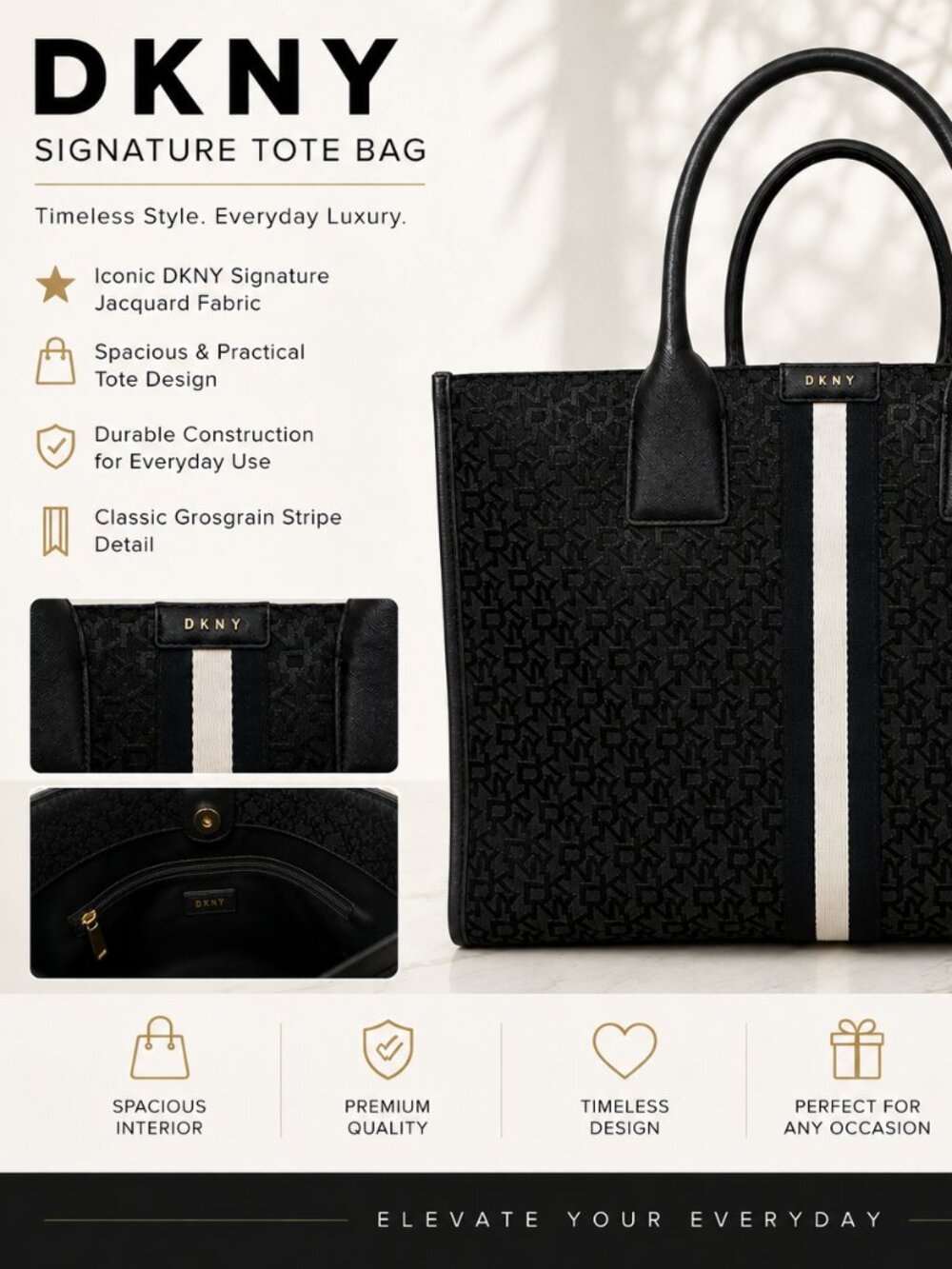 Women's DKNY Signature Tote - Black